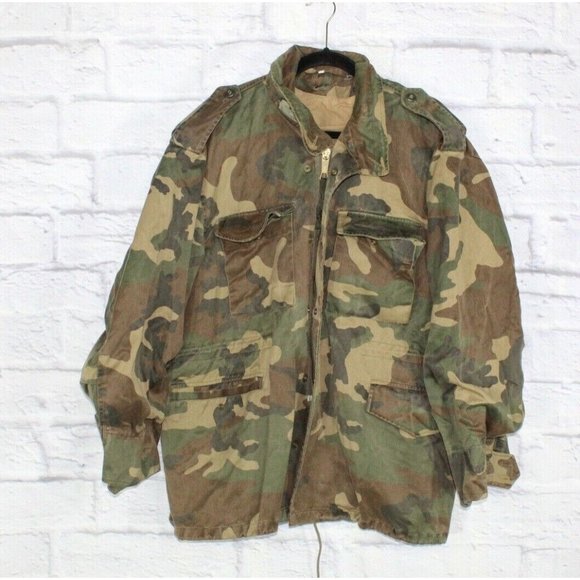 US Army Other - US Army Men's Camouflage Cotton Full Zip Cold Weather Field Coat Jacket Size M
